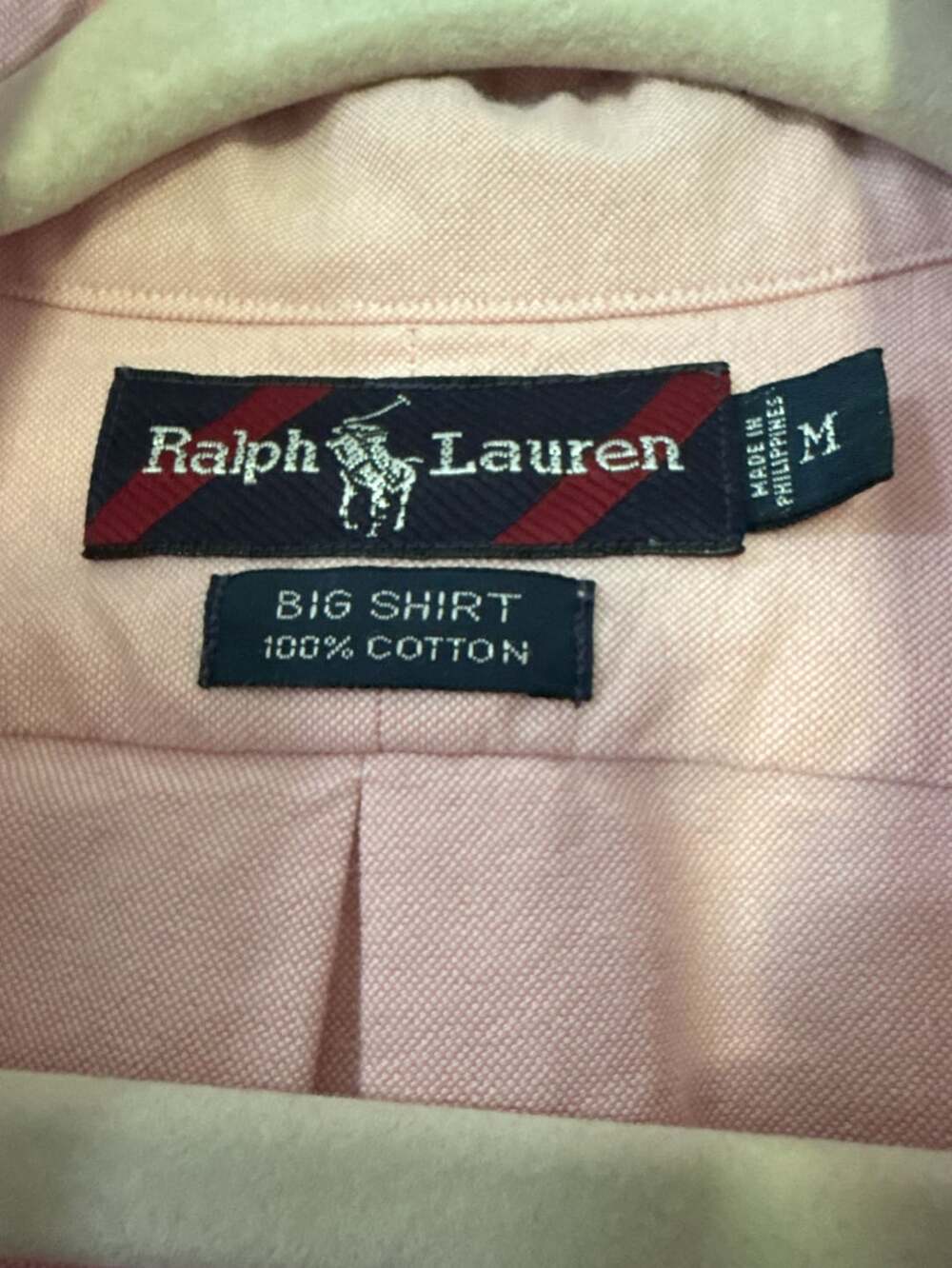 Ralph Lauren Big Shirt Size M Pink Button Down Oxford Long Sleeve - Picture 2 of 4